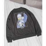 CHARCOAL(A) | カットスエード ガールイラスト オーバーサイズ | ONE 4 PREMIUM