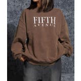 B柄-BROWN | オーバーサイズ スウェット レディース | ONE 4 PREMIUM