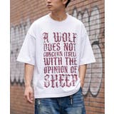 A柄-WHITE×D.RED | レタリング プリント Tシャツ | ONE 4 PREMIUM