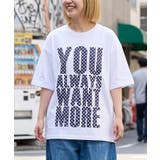 B柄-WHITE×NAVY | レタリング プリント Tシャツ | ONE 4 PREMIUM