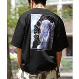 B柄/ブラック | ◆水彩画風 フラワー バックプリントTシャツ◆ | ONE 4 PREMIUM