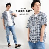 03-チェック(グレー) | シャツ メンズ 半袖 | ONE 4 PREMIUM