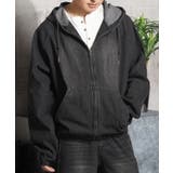 BLACK | 12oz デニム ジップパーカー | ONE 4 PREMIUM