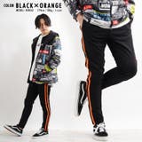3-ブラック×オレンジ | ラインパンツ ジャージ ラインジャージ | ONE 4 PREMIUM