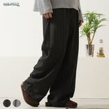 ストライプ ワイドスラックス メンズ | ONE 4 PREMIUM | 詳細画像1 