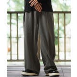 CHARCOAL | ストライプ ワイドスラックス メンズ | ONE 4 PREMIUM