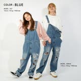 2-BLUE | オーバーオール デニム ダメージ | ONE 4 PREMIUM