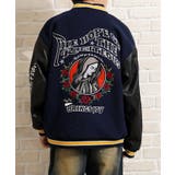 NAVY | スタジャン レディース バーシティージャケット | ONE 4 PREMIUM