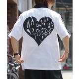 ホワイト | ◆ハートロゴ ハーフジップ Tシャツ◆ハーフジップ | ONE 4 PREMIUM