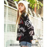 ◆総柄ジャガード 起毛クルーネックニット◆ オーバーサイズ | ONE 4 PREMIUM | 詳細画像10 