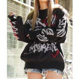 BLACK-A柄 | ◆総柄ジャガード 起毛クルーネックニット◆ オーバーサイズ | ONE 4 PREMIUM
