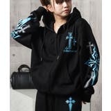 BLACK×BLUE | クロス ジップパーカー メンズ | ONE 4 PREMIUM