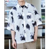 WHITE(A) | ◆オーガンジー 総柄シャツ◆ シアーシャツ | ONE 4 PREMIUM