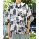 BLACK(B) | ◆オーガンジー 総柄シャツ◆ シアーシャツ | ONE 4 PREMIUM