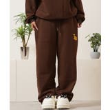 BROWN | LA ロゴ刺繍 スウェットパンツ | ONE 4 PREMIUM