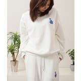 WHITE | LA ロゴ刺繍 ルーズ | ONE 4 PREMIUM