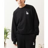 BLACK | LA ロゴ刺繍 ルーズ | ONE 4 PREMIUM
