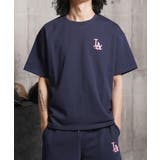 NAVY | LA ロゴ 刺繍 | ONE 4 PREMIUM