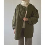 カーキ | リップストップキルトコート | 210nouve