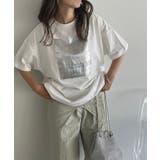 グリーン | 箔プリントロゴビッグTシャツ | 210nouve