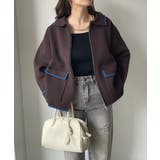 配色使いジップニットカーディガン | 210nouve | 詳細画像11