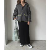 配色使いジップニットカーディガン | 210nouve | 詳細画像18