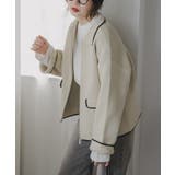 配色使いジップニットカーディガン | 210nouve | 詳細画像2