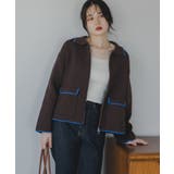 配色使いジップニットカーディガン | 210nouve | 詳細画像7