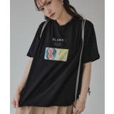 ブラック | 天竺フルーツプリントTシャツ | 210nouve