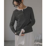 ブラック | ボーダーレイヤードヘンリーネックPO | 210nouve