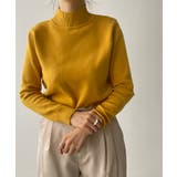 イエロー | ハイネックプルオーバーニット | 210nouve