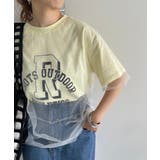 チュールレイヤードカレッジプリントTシャツ | 210nouve | 詳細画像12 