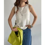 レーヨンブレンドサイドスピンドルニットタンクトップ | 210nouve | 詳細画像11