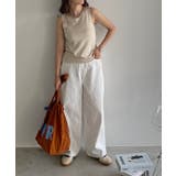 レーヨンブレンドサイドスピンドルニットタンクトップ | 210nouve | 詳細画像4