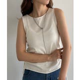 アイボリー | レーヨンブレンドサイドスピンドルニットタンクトップ | 210nouve