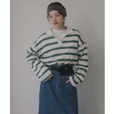 グリーン | ヘンリポロ襟Tシャツ | 210nouve