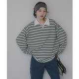 ボーダーポロ襟Tシャツ | 210nouve | 詳細画像2 