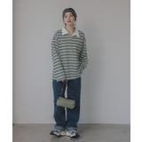 ボーダーポロ襟Tシャツ | 210nouve | 詳細画像4 