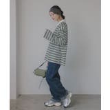 ボーダーポロ襟Tシャツ | 210nouve | 詳細画像5 