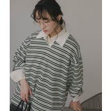 ボーダーポロ襟Tシャツ | 210nouve | 詳細画像6 
