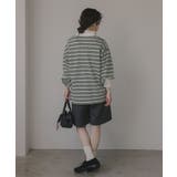 ボーダーポロ襟Tシャツ | 210nouve | 詳細画像9 