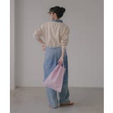 デニム シャツ ドッキング ロゴ スウェット / プルオーバー | 210nouve | 詳細画像11