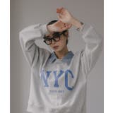 デニム シャツ ドッキング ロゴ スウェット / プルオーバー | 210nouve | 詳細画像13