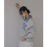 デニム シャツ ドッキング ロゴ スウェット / プルオーバー | 210nouve | 詳細画像14