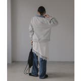 デニム シャツ ドッキング ロゴ スウェット / プルオーバー | 210nouve | 詳細画像16