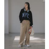 デニム シャツ ドッキング ロゴ スウェット / プルオーバー | 210nouve | 詳細画像4