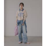 デニム シャツ ドッキング ロゴ スウェット / プルオーバー | 210nouve | 詳細画像9