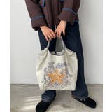 ベージュ | デザイン刺繍マーケットバッグ | 210nouve