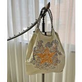 ベージュ | デザイン刺繍マーケットバッグ | 210nouve