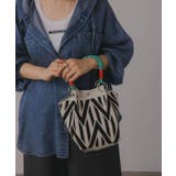 【新色レオパードシリーズを追加！】コードストラップ 柄 ニット ハンドバッグ | 210nouve | 詳細画像1 